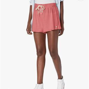 VOLCOM LIVED IN LOUNGE LIL FLEECE SHORT IN SIZE LARGE HAS LACE UP DETAIL NWT
